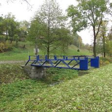 Lávka přes Milotický potok mezi čp. 44 a 35 v Miloticích nad Opavou