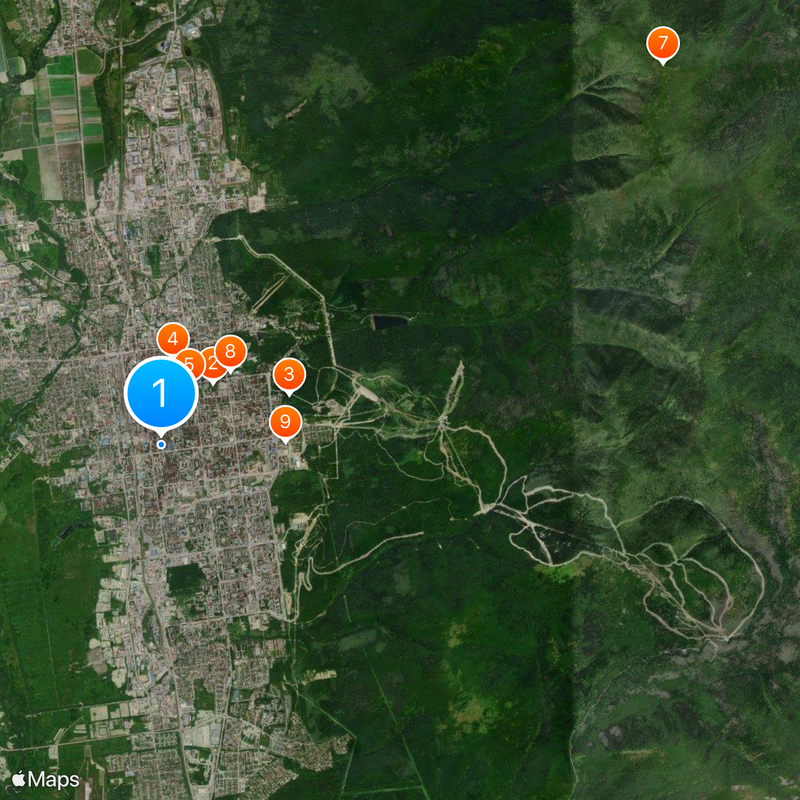 Juschno-Sachalinsk Karte