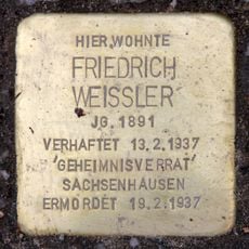 Stolperstein à la mémoire de Friedrich Weißler