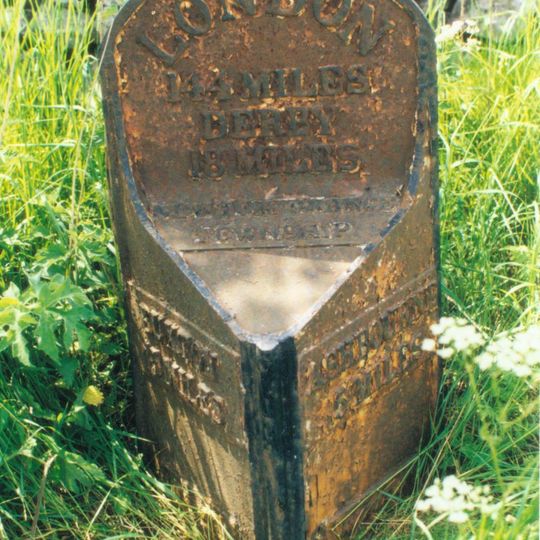 Mile post half a mile south of The New Inn at NGR 161 541