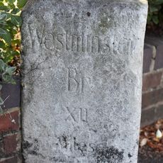 Milestone outside No. 135 Cheam Road, Cheam