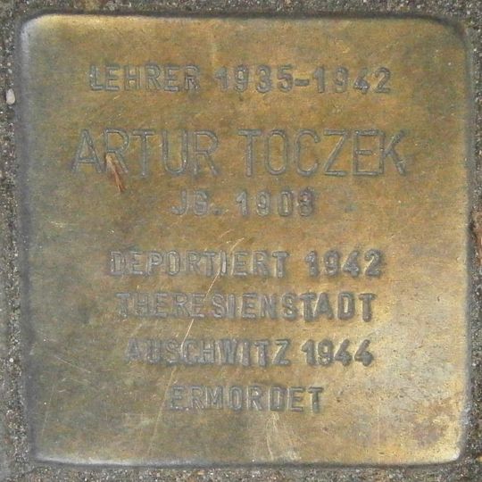 Stolperstein à la mémoire d’Artur Toczek