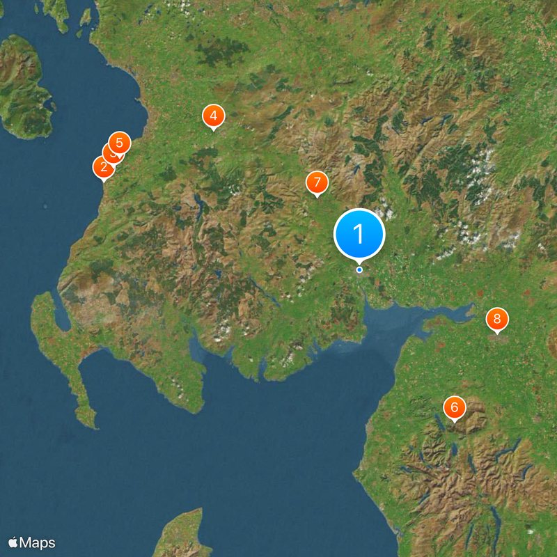 Dumfries e Galloway Mappa