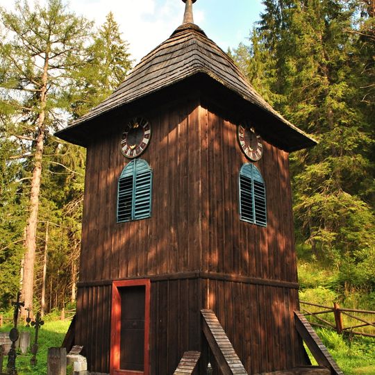 Wisnerov kostol a lesnícky cin, zvonica drevená