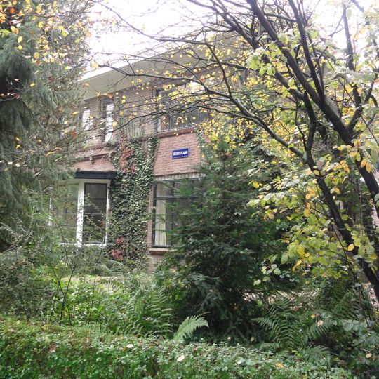 Dubbelwoning met schuurtjes, sickeszlaan 1-3, gebouwd op een rechthoekige plattegrond, bestaand uit twee bouwlagen onder een plat overstekend dak