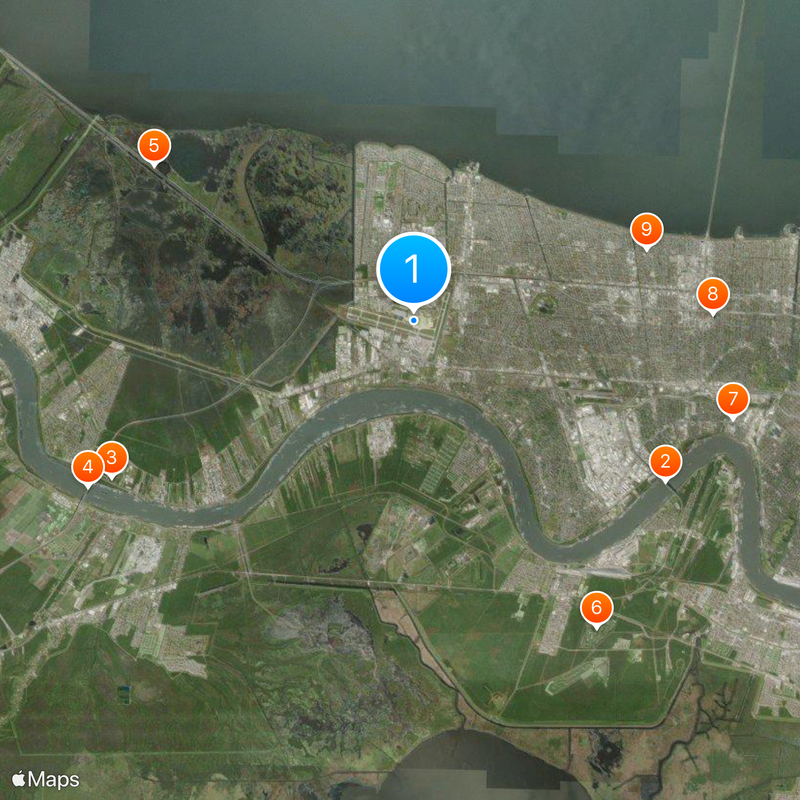 Louis Armstrong New Orleans International Airport Map