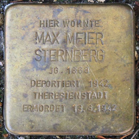 Stolperstein dedicated to Max Meier Sternberg