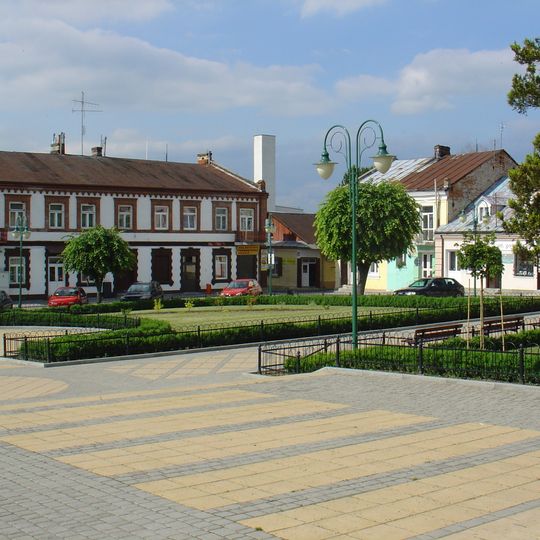 Układ urbanistyczny obejmujący rynek, ulice i wały obronne