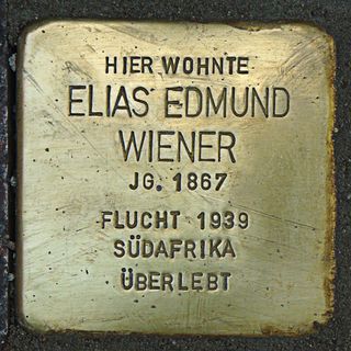 Stolperstein en memoria de Elias Edmund Wiener