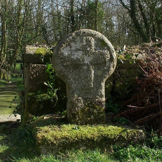 Wayside cross in Sancreed churchyard, 10m east of the church