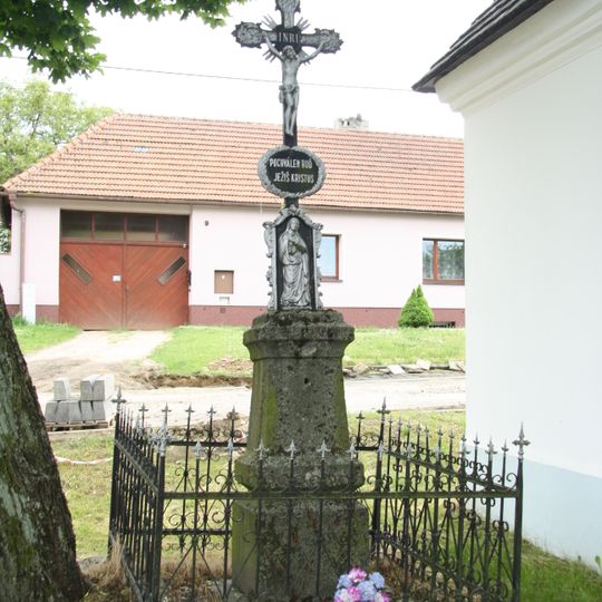 Wayside cross near chapel of John of Nepomuk