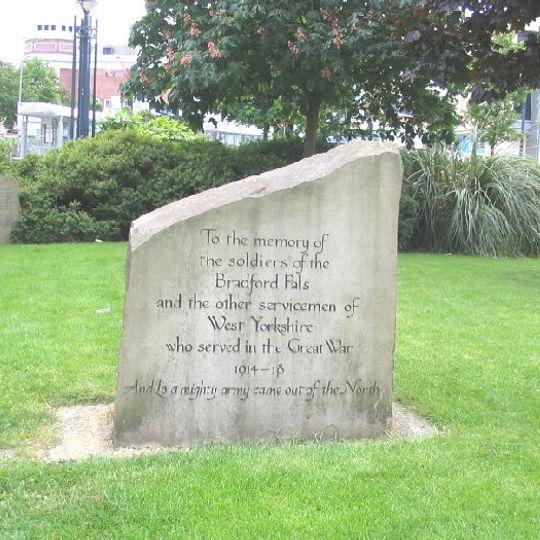 Bradford Pals WWI Memorial Stone