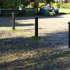 2 bollards at churchyard end of Church Lane