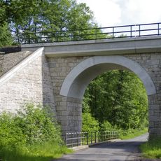 Železniční most přes silnici III/21418 a Šitbořský potok v Horním Žandově