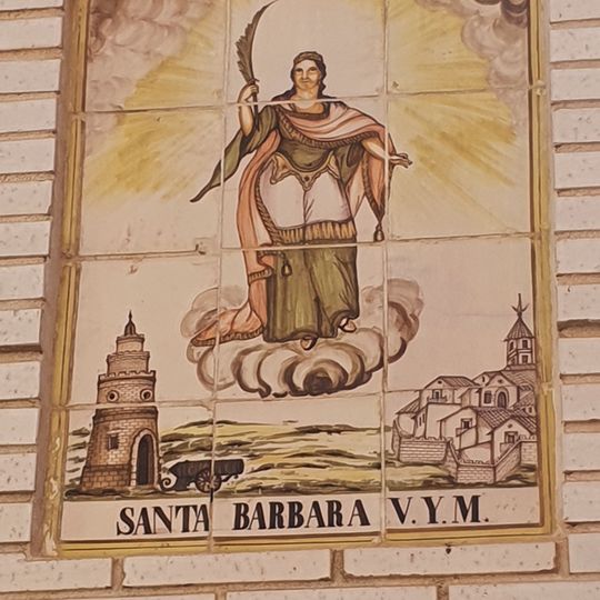 Ceramic panel of Saint Barbara
