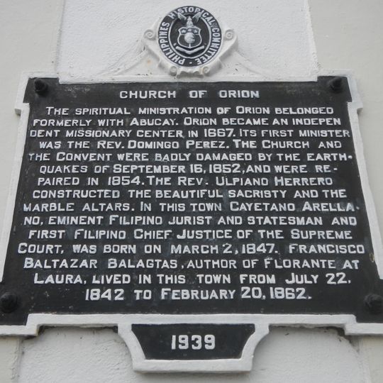 Church of Orion historical marker