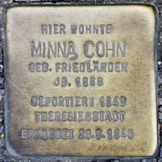Stolperstein en memoria de Minna Cohn