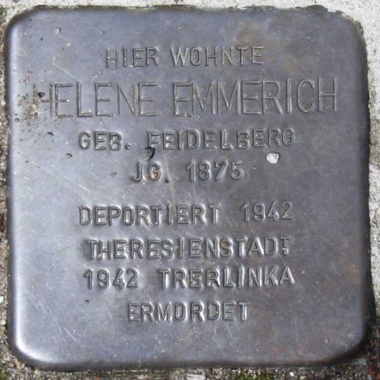 Stolperstein en memoria de Helene Emmerich