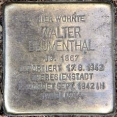 Stolperstein dedicated to Walter Blumenthal