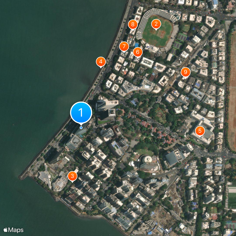 Trident, Nariman-Point Map