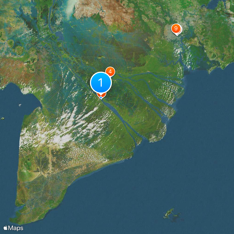 Delta do Rio Mekong Mapa