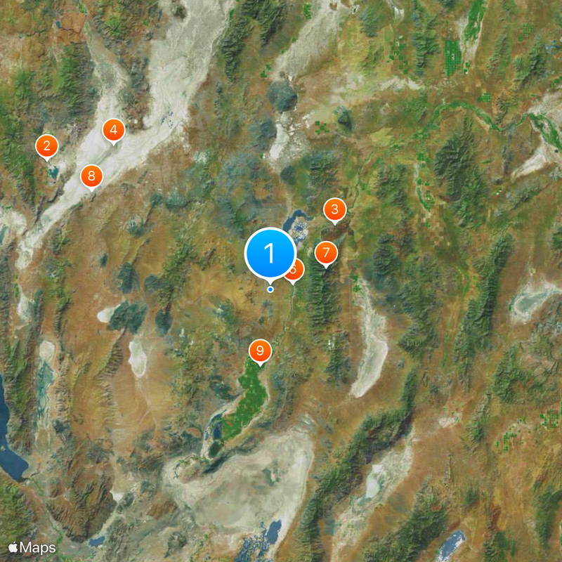 Contea di Pershing Mappa