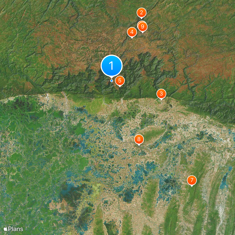 Nohkalikai Falls Carte