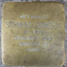 Stolperstein dedicated to Siegmund Samsson
