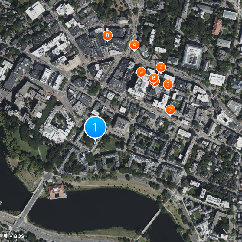 Kirkland House, Harvard University Map