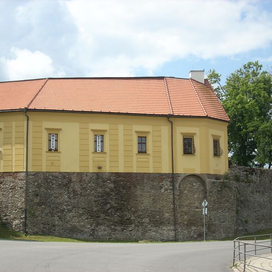 The forecourt of Polná castle and chateau