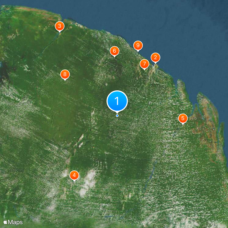 Gujana Francuska Mapa