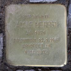 Stolperstein dedicated to Adolf Herbst