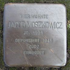 Stolperstein à la mémoire de Jacob Moszkowicz