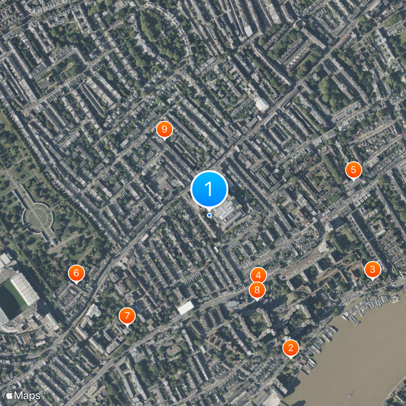 Chelsea and Westminster Hospital Map