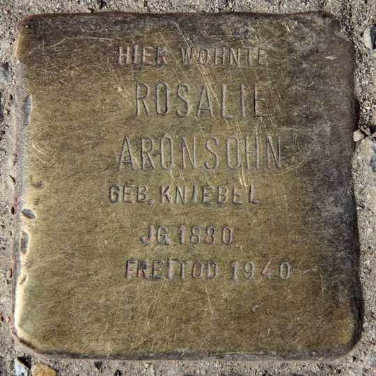 Stolperstein en memoria de Rosalie Aronsohn