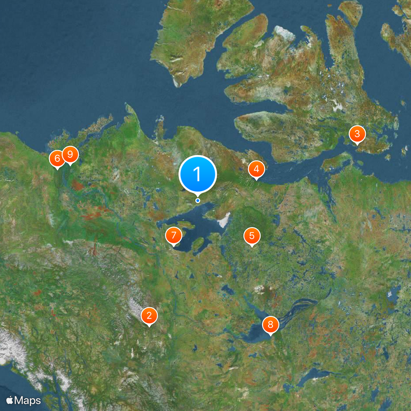 Northwest Territories Kaart