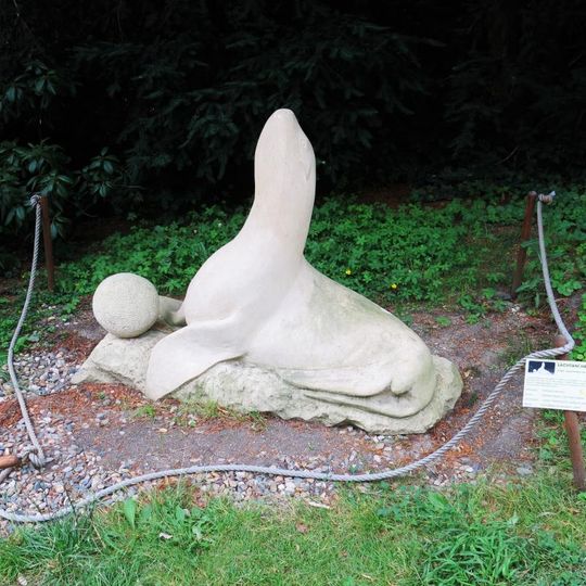 Socha lachtana v ZOO Ústí nad Labem