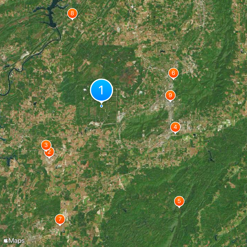 Anniston Army Depot Map