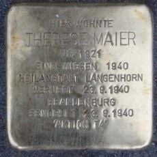 Stolperstein dedicated to Therese Maier