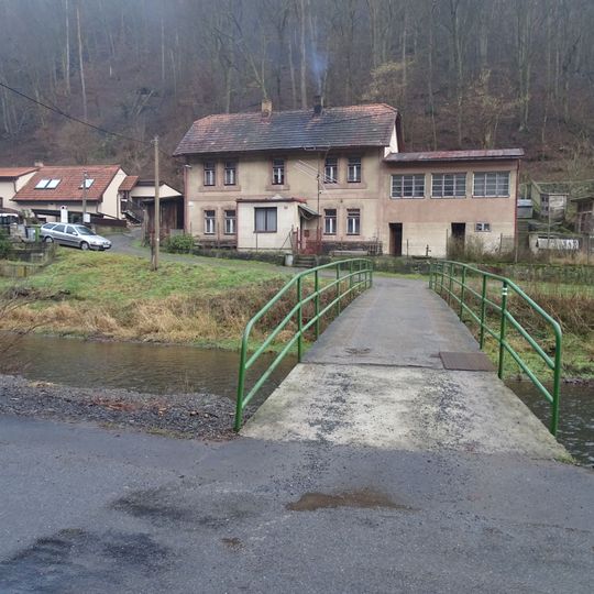 Most přes Kocábu k čp. 74 ve Štěchovicích