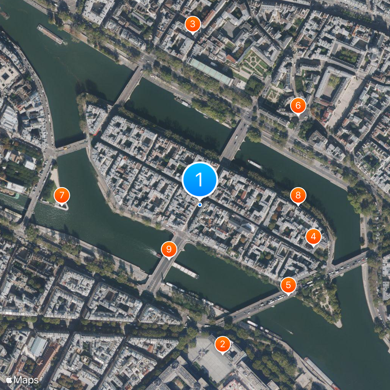 Île Saint-Louis Map