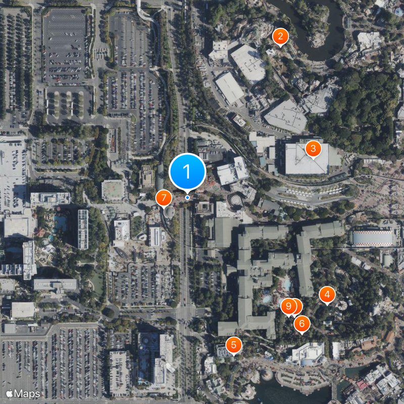 Downtown Disney Mapa