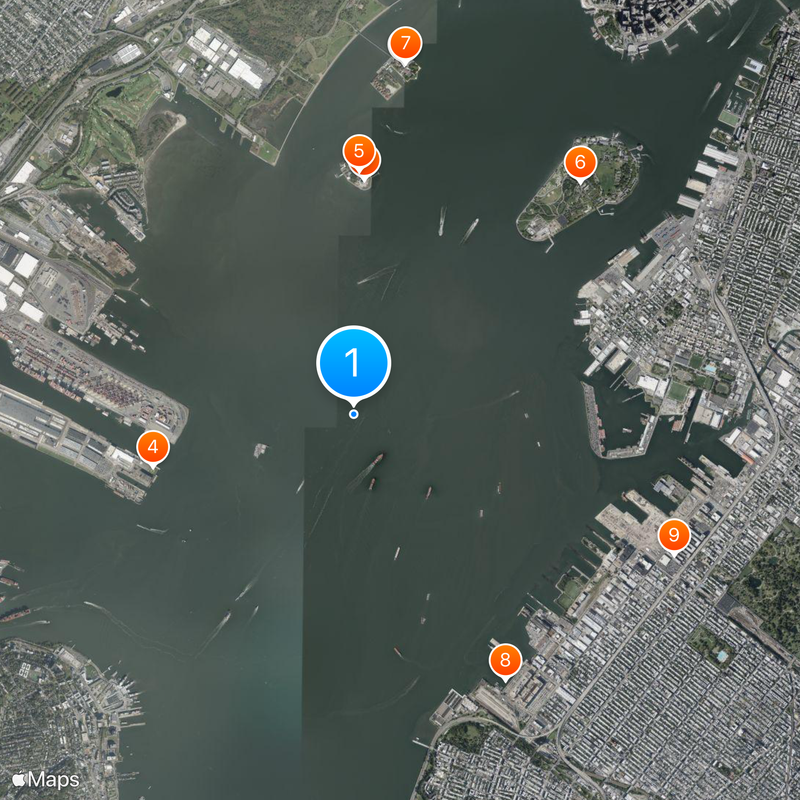 New York Harbor Map
