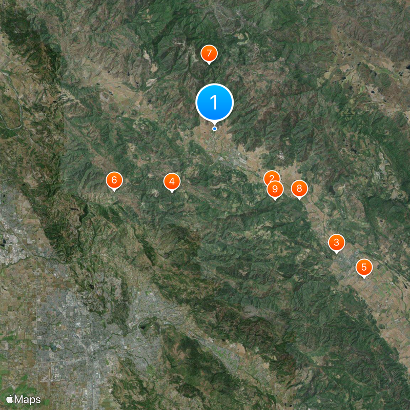 Chateau Montelena Winery Karte