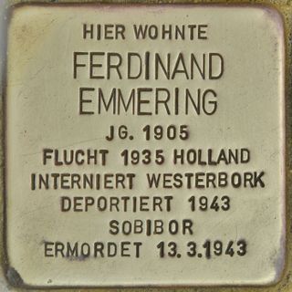 Stolperstein em memória de Ferdinand Emmering