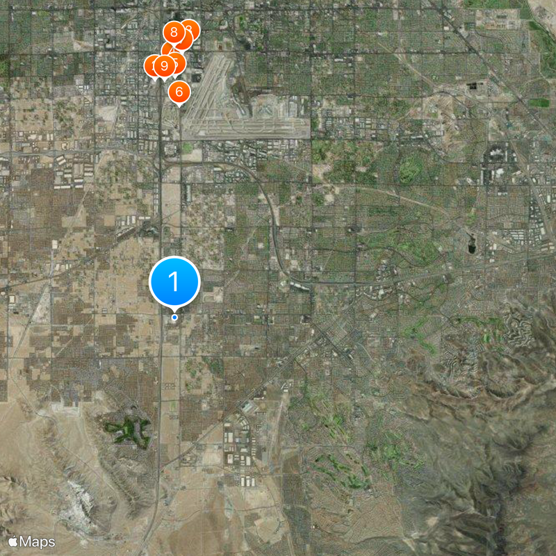 South Point Hotel, Casino & Spa Mappa