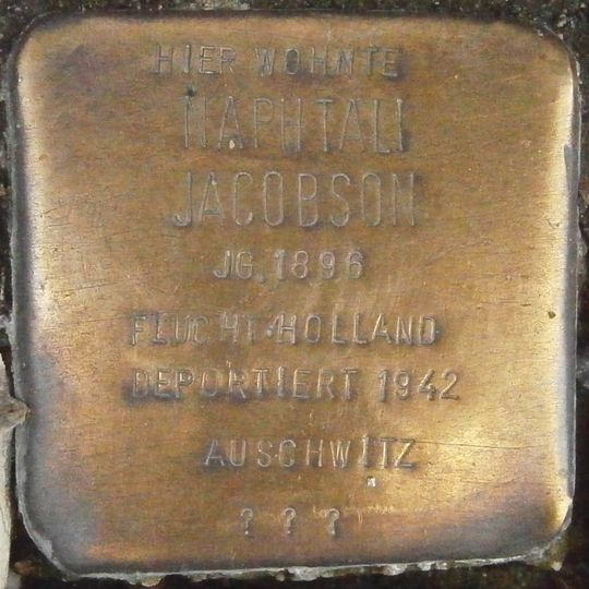 Stolperstein dedicated to Naphtali Jacobson