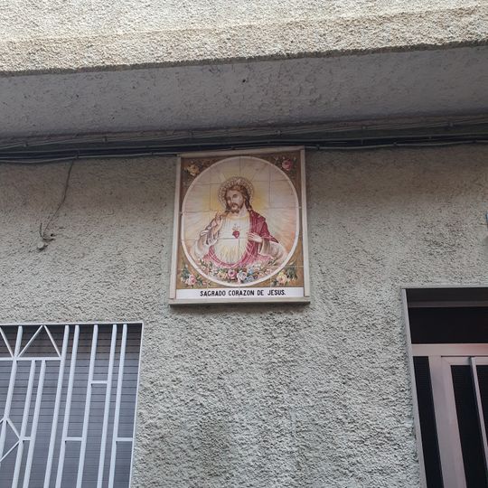 Retablo cerámico del Sagrado Corazón de Jesús