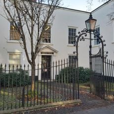 Wrought Iron Screen Before Forecourt To Vernon House