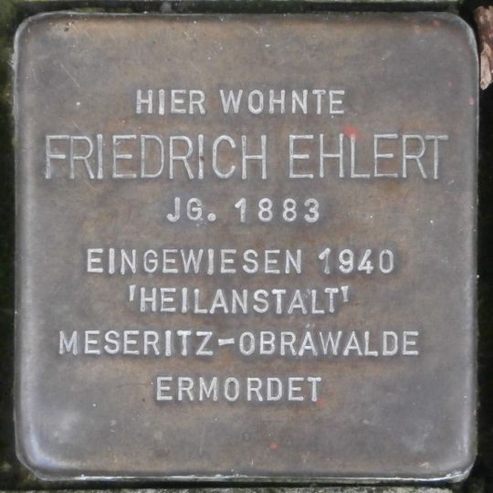 Stolperstein en memoria de Friedrich Ehlert